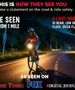 Bike Lights for Night Riding, USB Rechargeable Shark 300 Ultra Bright LED Bike Lights Front and Back Safety Tail Light Included, Bicycle Light Compatible with Mountain, Road, Kids & City Bicycles Black Combo 58 81SkflObbL