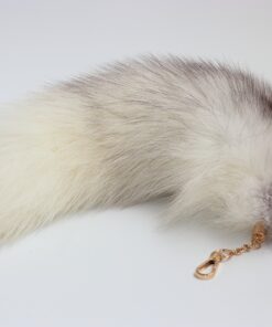 Fosrion Fluffy White Gray Arctic Fox Tail Fur Halloween Cosplay Alopex Lagopus KeyChain 29 81SlauU1m0L
