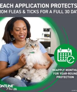 FRONTLINE Plus Flea and Tick Treatment for Cats Over 1.5 lbs., 3 Treatments 3 Doses 26 81SmIkqkYaL 1