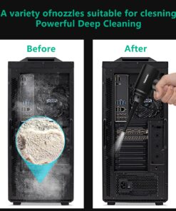 Compressed air Duster - 100000RPM Adjustable Electric Air Duster, Rechargeable 8000mAh Cordless for Dust Off/Cleaning Computer Electronics/Inflating Pool Toys, Replace Air Can/Pump 23 81SnLbh4TkL