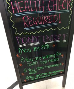 Tektrum Large Sturdy Advertising Double-Side Sidewalk A-Frame Dark Wood Sandwich Sign Board 20"x40", Free Standing, Easy Erase Writing Surface, for Shops Pubs Restaurants - Liquid Chalk Use 15 81SnNDwf6lL