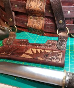 SZCO Supplies 203340 Wire Wrapped Seax with Sheath, Stainless Steel, 15.5 inch 10 81SnsCeRtdL