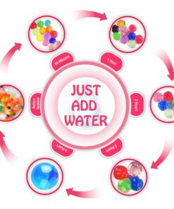 Alternative view of MarvelBeads Water Beads Non-Toxic (Half Pound Refill) Rainbow Mix for Sensory Play, Spa Refill, Toys and Décor, Marble Sized