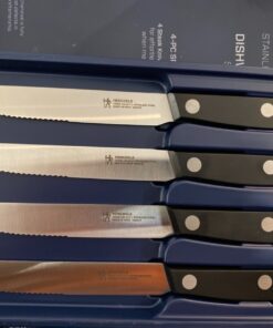 HENCKELS Prime Razor-Sharp Steak Knife Set of 4, German Engineered Informed by 100+ Years of Mastery,Black 34 81Sogugeg6L