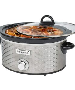 Alternative view of Brentwood SC-140S Slow Cooker Scallop Pattern, 4.5 Quart, Stainless Steel