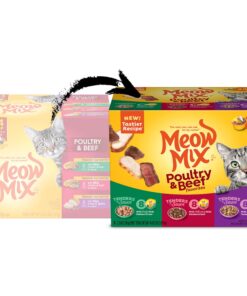 Meow Mix Tender Favorites Wet Cat Food, Poultry & Beef Variety Pack, 2.75 Ounce (Pack of 24) (Packaging May Vary) Variety Pack: Poultry & Beef 2.75 Ounce (Pack of 24) 25 81SquAizK3L