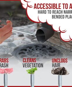 36" Snake Drain Clog Remover - Used as Hair Clog Remover for Sink, Shower, and Bathtub - Dryer Vent Cleaner, and as a Flexible Grabber Tool for Hard to Reach Places - By RAM-PRO 36 Inch 1 Pack 24 81SsooIucAL