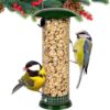 Premium Steel Sunflower Seed and Peanut Feeder, 9.5" Tall, Wild Bird Feeder for Woodpeckers, Titmice, Nuthatches, Chickadees, Jays and More, Gifts for Mom, for Women, Gifts for Dad 9.5 inch