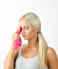 Miracle Face Erase 2 Pack Makeup Remover Face Cloths, Chemical-free, Microfiber, 6 Hair Ties (2 Count, Pink) 2 Count 22 81SucOj6R9L