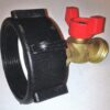275-330 GALLON IBC TOTE TANK ADAPTER 2" NPS Fine x BRASS Hose FAUCET VALVE
