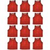 BlueDot Trading Youth Sports Pinnies Scrimmage Training Vests (12-Pack), Red 13 81Svgh9pjDL