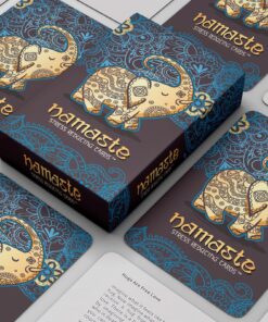 Namaste Stress Reducing Cards - Self Care Cards, Anxiety and Stress Relief Gifts, Mindfulness & Meditation Cards, Mindful gifts for Women - MSS Inc 25 81SxO3J0rhL