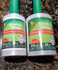 Duck Brand Stretch Wrap Roll, Clear, 5 inches by 1000 feet, 1 Pack, White (285849) 5" 28 81Sy50wfPL