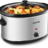 Gourmia PC850 Slow Cooker - Oval - Auto Mode - Cool Touch Handles - 8.5 Qt - 380W - Stainless Steel 30 81SytKCRAUL