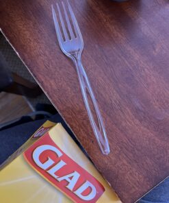 Glad Disposable Plastic Cutlery, Assorted Set | Clear Extra Heavy Duty forks, Knives, And Spoons | Disposable Party Utensils | 240 Piece Set of Durable and Sturdy Cutlery 240 Count (Pack of 1) Clear Assorted Cutlery 14 81T Zzya6jL