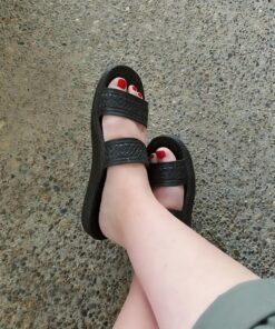 Alternative view of Pali Hawaii Unisex Adult Classic Jandals Sandals 9 Women/8 Men Black