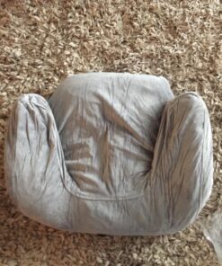 LINENSPA Reading Pillow with Shredded Memory Foam- Back Pillow for Sitting in Bed, Reading, Gaming, Watching TV – Chair Pillow with Arms, Dorm Room Essentials, Stone Standard 51 81T183Xm2qL