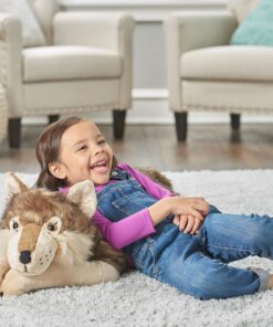 Wild Republic Jumbo Wolf Plush, Giant Stuffed Animal, Plush Toy, Gifts for Kids, 30 Inches Single 35 81T1TfVEHhL