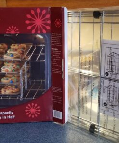 Nifty 3-in-1 Baking Rack – Nickel Chrome Plating, Cooling & Baking Rack, Multipurpose Kitchen Accessory, Folds Flat for Easy Storage, Use for Cookies, Pizzas, Baked Goods 33 81T2gP8I1pL