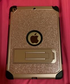 BENTOBEN Case for iPad Air 2/iPad 9.7 2017/2018/Pro 9.7, iPad 5th/6th Generation Case, Glitter 3Layer Full Body Protective Kickstand Durable Leather Shockproof Girls Women Kids Tablet Cover, Rose Gold K381-Rose Gold 41 81T2wRIqVKL