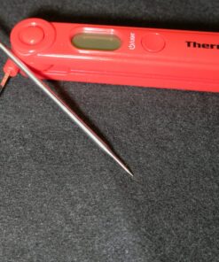 ThermoPro TP03 Digital Meat Thermometer for Cooking Kitchen Food Candy Instant Read LCD Thermometer with Backlight and Magnet for Oil Deep Fry BBQ Grill Smoker Thermometer Bright Red 49 81T30sIQPtL