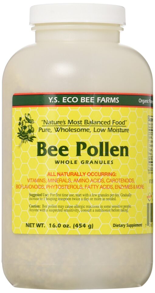 Bee Pollen - Low Moisture Whole Granulars YS Eco Bee Farms 16 oz Granular 1 Pound (Pack of 1)