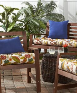 Alternative view of Greendale Home Fashions Rectangle Outdoor Accent Pillows, Marine Blue, Set of 2