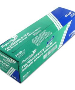 Reynolds 914SC 2000' Length x 18" Width, PVC Foodservice Wrap Film with Slide Cutter 3 81T5DthiqCL
