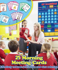 Aizweb Classroom Calendar Pocket Chart,Monthly Calendar for Kid Preschool Kindergarten Classroom Elementary Must Haves,Classroom Decorations Decor,Homeschool Teacher Supplies,Back to School Supplies Blue 9 81T5bZfjveL