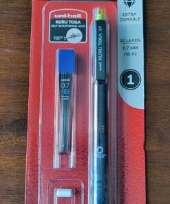 uni-ball Kuru Toga Mechanical Pencil with 0.7 mm Lead Refills & Pencil Erasers, HB #2 Black 35 81T7yYGY7rL 1