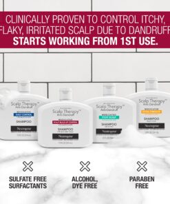 Neutrogena Scalp Therapy Anti-Dandruff Shampoo for Scalp Build-up Control, 2.5% salicylic acid, with Apple Cider Vinegar Fragrance, 12 fl oz 16 81TB7YpCZVL
