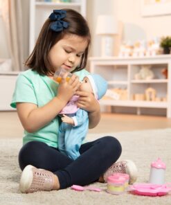 Melissa & Doug Mine to Love Time to Eat Doll Accessories Feeding Set (8 pcs) , Pink 14.3 x 11.2 x 2.8 Multi-color 23 81TBhdxq8aL