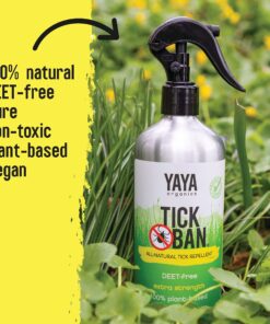 Yaya Organics Tick Ban | Extra Strength Tick Repellent Made with Essential Oils and All Natural, DEET Free Ingredients | Proven Effective, Safe for Adults, Kids and Dogs | 16 Ounce (2 Pack) 10 81TBrdBBplS