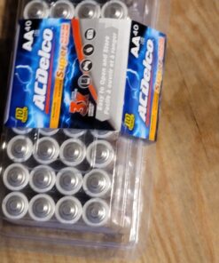 ACDelco 40-Count AA Batteries, Maximum Power Super Alkaline Battery, 10-Year Shelf Life, Reclosable Packaging, Blue 40 Count (Pack of 1) 35 81TCkUgo4L