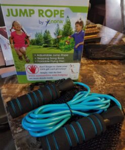 2 Pack Jump Rope for Kids - Easily Adjustable with Anti-Slip Handles, Plus 2 Activity Books PVC 22 81TDv5krS7L