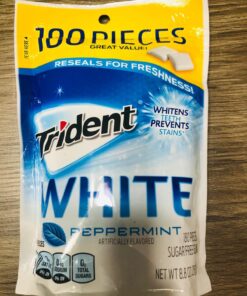 Trident White Sugar Free Gum, Peppermint, 180 Count (Packaging May Vary) 45 81TDwslidoL