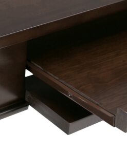 SIMPLIHOME Carlton SOLID WOOD Transitional Modern 42 inch Wide Home Office Desk, Writing Table, Workstation, Study Table Furniture in Dark Tobacco Brown with 1 Drawer 22 81TEK3RhhNL