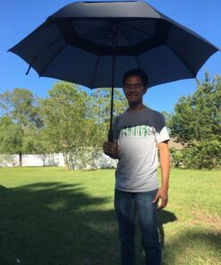 ACEIken Golf Umbrella Large 58/62/68 Inch Automatic Open Golf Umbrella Extra Large Oversize Double Canopy Vented Umbrella Windproof Waterproof for Men and Women Black 62 inch 32 81TEqJAeSbL