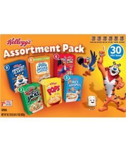 "(Discontinued by Manufacturer)Kellogg's Breakfast Cereal, Assortment Pack, Frosted Flakes, Frosted Mini-Wheats, Froot Loops, Apple Jacks, Corn Pops, and Rice Krispies, 32.7 oz Tray (30 Count)" 36 81TEvv5gS9L