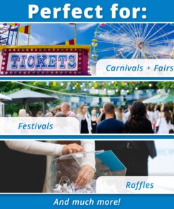 Indiana Ticket CO. 2,000 Red Raffle Tickets Double Roll, Premium Quality 50/50 Raffle Tickets, Tickets for Events, Carnivals, Door Prizes, Drinks and More 10 81TFTLaUTGL 2