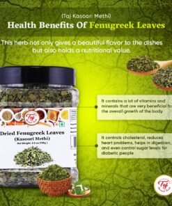 Alternative view of TAJ Kasoori Methi, Dried Fenugreek Leaves, 1oz (28g) 1 Ounce (Pack of 1)