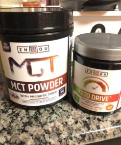 Zhou MCT Powder With Prebiotic Acacia Fiber | Zero Net Carbs | Keto Friendly Fat & Fiber Source | Easy To Digest | 45 Servings, 14.5 oz 30 81TGCRf9L