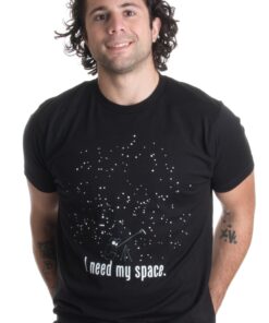 I Need My Space Unisex T-Shirt Cheesey, Funny Astronomy Humor Tee Large Black 7 81TGOLorahL