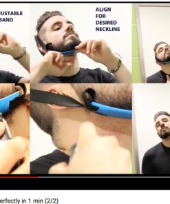 Aberlite FlexShaper - Beard Shaper Neckline Guide - Hands-Free & Flexible, The Ultimate Shaping Template, Trimmer, Lineup Stencil Kit beard liner tool outliner (White) White 24 81TGOPESAEL