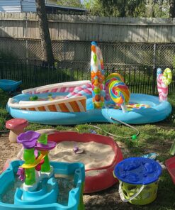 INTEX 57149EP Candy Zone Inflatable Swim Play Center: with Splash Pool and Waterslide – 116" x 75" x 51" 34 81TGVnbQebL