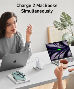 Mac Book Pro Charger, Anker 100W Fast Charger, 2 Port Power Adapter - Compatible With USB C Devices Including MacBook Pro/Air, iPad Pro, iPhone 15/Pro/Pro Max, Google Pixelbook (Cable Not Included) 21 81TGvHgKOXL