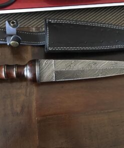GladiatorsGuild 2607 Custom Handmade Damascus Steel Roman Gladius Sword Dagger Knife Short Sword Red Wood Handle (Replica) 55 81TGwTXhAtL