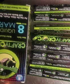 Liquid Chalk Markers for Blackboards - Use as Glass Window Markers, Mirror Pens, Blackboard or Chalkboard Markers - 8 Bold Neon Colors - Wet or Dry Erase Chalk Pens for Easy Clean Up Standard Ink 23 81TI1AOWTjL
