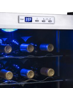 NewAir Compressor Wine Cooler Refrigerator in Stainless Steel | 27 Bottle Capacity | Freestanding or Built-In | UV Protected Glass Door with Lock and Handle AWC-270E 21 81TITFZ5YqL 1