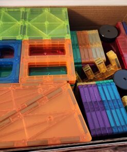 cossy 120Pcs Magnet Tiles Magnetic 3D Building Blocks Set Educational Construction Toys for 3+ Year Kids with Stronger Magnets, Rivets-Fastened, Educational, Recreational, Conventional 120 57 81TJ861xvBL